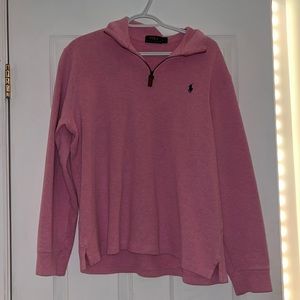 Polo Ralph Pink Quarter Zip Sweatshirt
